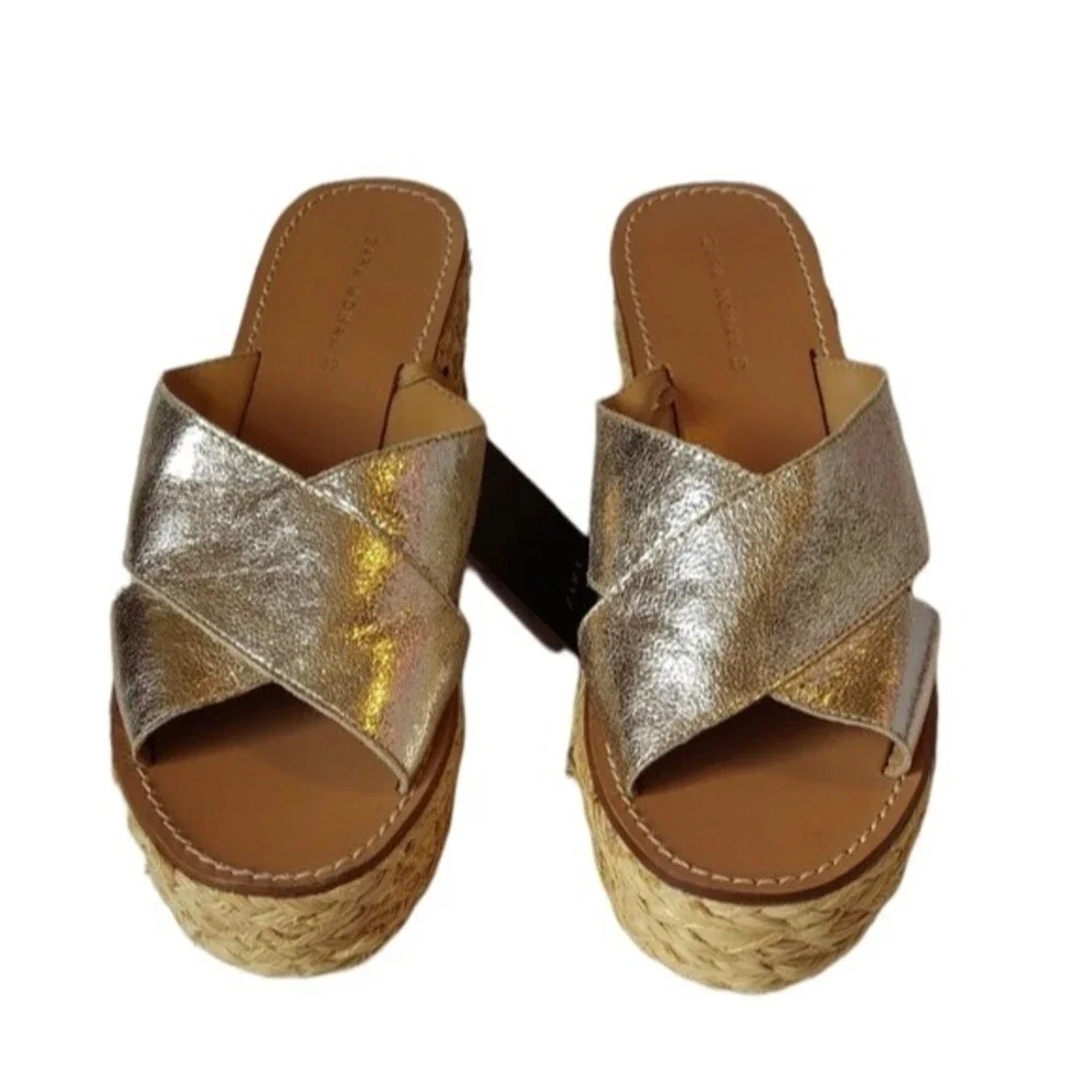 NWT Zara Jute Esprilladres Wedge Sandals - Picture 2 of 12